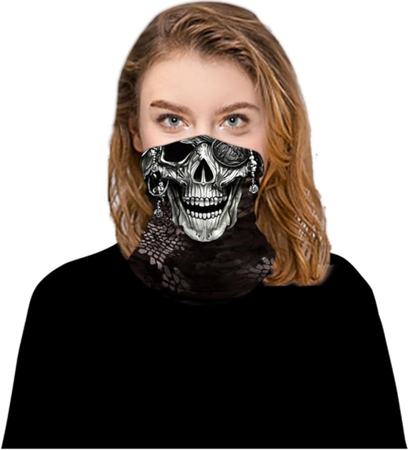 WYSUMMER Scarves Bandanas Skull Face Tube Headband, Gaiter Head Wrap Balaclava Magic Scarf Motorcycle Multi Function Headwear - Image 5